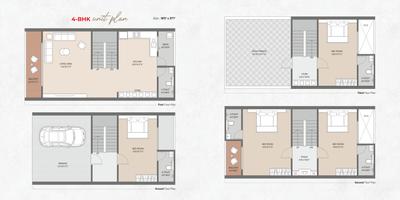 Image of 1665 Sq.ft 4 BHK Duplex for sale in Sampriti Bungalows, New Althan, Surat for Rs. 10100000