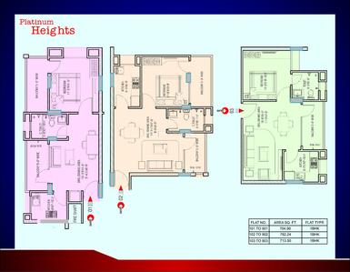 Image of 538 Sq.ft 1 BHK Apartment / Flat for sale in Platinum Heights, Lalarpura, Jaipur for Rs. 2970000