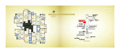 Image of 1347 Sq.ft 3 BHK Apartment / Flat for sale in Confident Aquila, Sompura, Bengaluru for Rs. 8400000