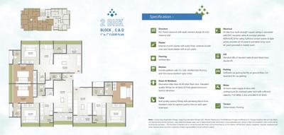 Image of 1306 Sq.ft 2 BHK Apartment / Flat for sale in Viraj Vedant Skyline, Vastral, Ahmedabad for Rs. 4000000
