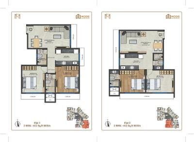 Image of 535 Sq.ft 1 BHK Apartment / Flat for sale in Shree Modis Rashmi Manorath, Borivali East, Mumbai for Rs. 11100000