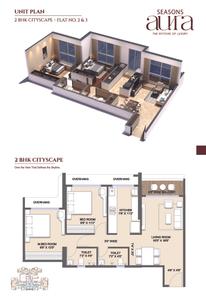 Image of 1030 Sq.ft 2 BHK Apartment / Flat for sale in Seasons Aura, Kalyan West, Kalyan for Rs. 8600000