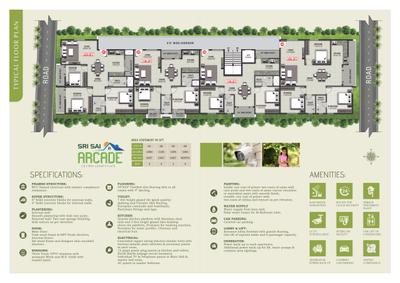 Image of 1360 Sq.ft 3 BHK Apartment / Flat for sale in Sri Sai Arcade, K R Puram, Bengaluru for Rs. 10500000