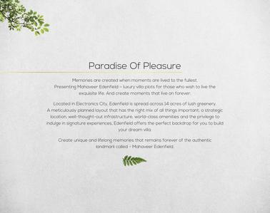 Image of 1500 Sq.ft Residential Plot / Land for sale in Mahaveer Edenfield, Electronic City Phase 2, Bengaluru for Rs. 24000000