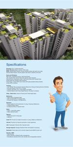 Image of 1453 Sq.ft 3 BHK Apartment / Flat for sale in Ramky One Kosmos , Nallagandla, Hyderabad for Rs. 13000000