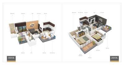 Image of 1165 Sq.ft 2 BHK Apartment / Flat for sale in Sai Aura, Kiwale, Pune for Rs. 7156800