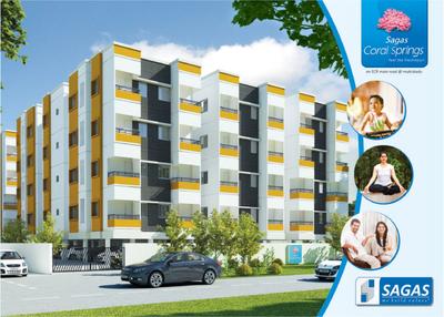 Image of 990 Sq.ft 2 BHK Apartment / Flat for sale in Sagas Coral Springs, Muttukadu, Chennai for Rs. 12700000