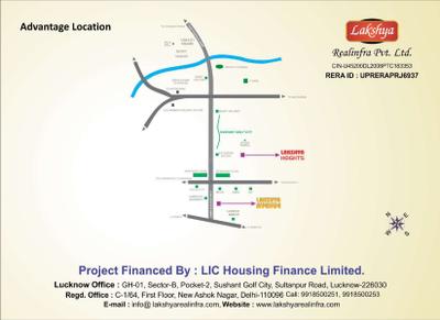 Image of 1275 Sq.ft 2 BHK Builder Floor for sale in Lakshya Heights A To E, Sector B Ansal API, Lucknow for Rs. 7100000