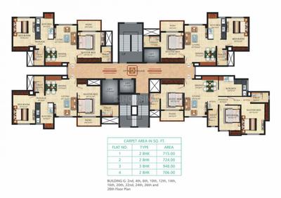 Image of 438 Sq.ft 1 BHK Apartment / Flat for sale in Puraniks Home Town, Kasarvadavali, Thane for Rs. 5300000