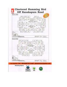 Image of 1437 Sq.ft 3 BHK Apartment / Flat for sale in Chartered Humming Bird, Bangalore City Municipal Corporation Layout, Bengaluru for Rs. 13300000