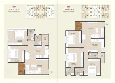 Image of 1100 Sq.ft 3 BHK Apartment / Flat for sale in Arch The Florence, Bhayli, Vadodara for Rs. 6000000