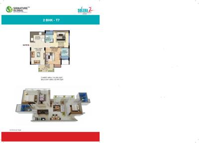 Image of 555 Sq.ft 2 BHK Apartment / Flat for sale in Signature Global Solera, Sector 107, Gurgaon for Rs. 4700000