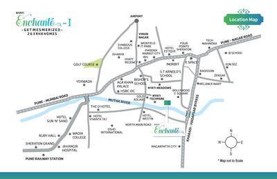 Image of 1050 Sq.ft 2 BHK Apartment / Flat for sale in Nyati Enchante II, Wadgaon Sheri, Pune for Rs. 9800000