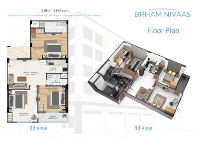 Image of 1350 Sq.ft 3 BHK Apartment / Flat for sale in Icon Suman Enclave, Sector 107, Noida for Rs. 8775000