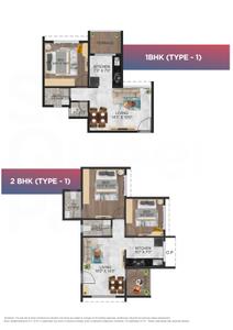 Image of 1050 Sq.ft 2 BHK Apartment / Flat for sale in National Sea Queen Park, Taloja, Navi Mumbai for Rs. 4800000