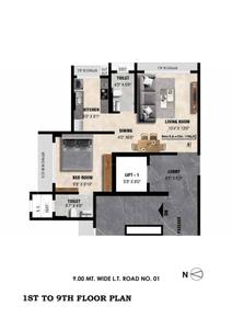 Image of 950 Sq.ft 2 BHK Apartment / Flat for sale in Meghna Riviera, Goregaon West, Mumbai for Rs. 21000000