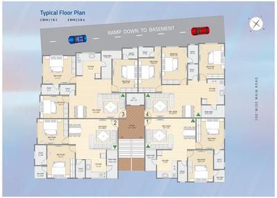 Image of 1314 Sq.ft 2 BHK Apartment / Flat for sale in Rhizome Amita Apartment, Paldi, Ahmedabad for Rs. 12000000