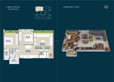 Image of 1250 Sq.ft 2 BHK Apartment / Flat for sale in J B Venezia Skyz, Tavra, Bharuch for Rs. 4500000