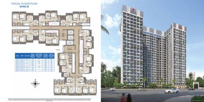 Image of 625 Sq.ft 1 BHK Apartment / Flat for sale in Shripal Sattva, Vasai West, Vasai for Rs. 4490000
