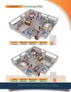Image of 1278 Sq.ft 3 BHK Apartment / Flat for sale in Eminenza Elite, Hanspal, Bhubaneswar for Rs. 10700000