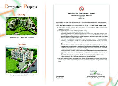 Image of 650 Sq.ft 1 BHK Apartment / Flat for sale in Anant Sakshi, Panvel, Navi Mumbai for Rs. 5500000