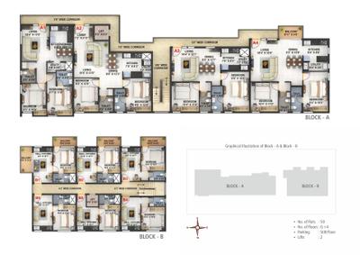 Image of 1200 Sq.ft 2 BHK Apartment / Flat for sale in Yc Sapthagiri Horizon Apartment, Electronic City, Bengaluru for Rs. 5940000