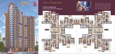 Image of 981 Sq.ft 3 BHK Apartment / Flat for sale in Agarwal Floresta Oak, Malad East, Mumbai for Rs. 25900000