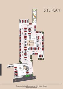 Image of 1319 Sq.ft 3 BHK Apartment / Flat for sale in Gatala Metro Heights, Virugambakkam, Chennai for Rs. 19000000