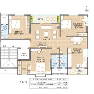 Image of 1200 Sq.ft 2.5 BHK Apartment / Flat for sale in Epitomee Radiance Residency, Baner, Pune for Rs. 12000000