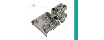 Image of 1070 Sq.ft 2 BHK Apartment / Flat for sale in Queens Grande, East Hill, Kozhikode for Rs. 7400000