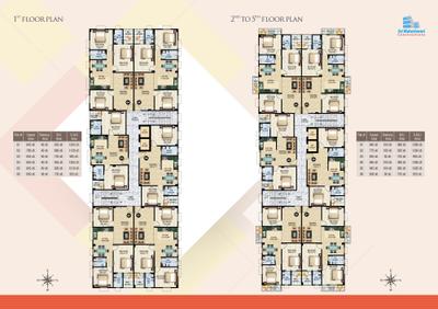 Image of 995 Sq.ft 3 BHK Apartment / Flat for sale in Sri Mateshwari Residency, Ramkrishan Nagar, Patna for Rs. 10500000