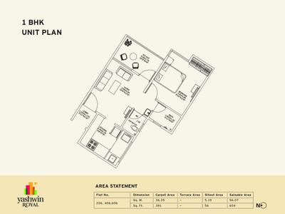 Image of 1152 Sq.ft 3 BHK Apartment / Flat for sale in VJ Yashwin Royal, Vadgaon Budruk, Pune for Rs. 11500000