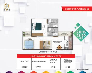 Image of 472 Sq.ft 2 BHK Apartment / Flat for sale in Rangoli Aashiyana, Makadwali, Ajmer for Rs. 2000000