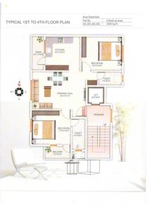 Image of 1100 Sq.ft 2 BHK Apartment / Flat for sale in Mahalaxmi Palace 2, Sanmarga Nagar, Nagpur for Rs. 5500000