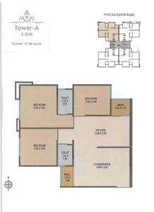 Image of 653 Sq.ft 2 BHK Apartment / Flat for sale in Anant Param Bliss, Atladara, Vadodara for Rs. 3300000