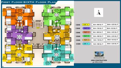 Image of 1215 Sq.ft 3 BHK Apartment / Flat for sale in ABM Tilottoma Apartment, Lokhra, Guwahati for Rs. 6200000