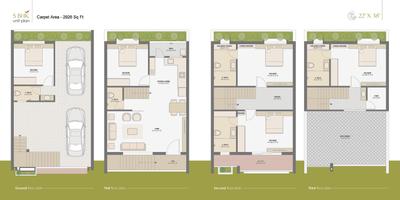 Image of 3100 Sq.ft 5 BHK Independent House for sale in Rosewood Bungalows, New Althan, Surat for Rs. 14500000
