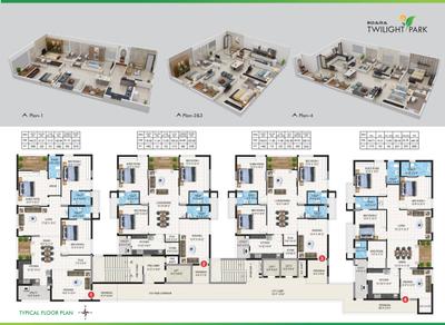 Image of 2550 Sq.ft 3 BHK Apartment / Flat for sale in Edara Twilight Park, Maddilapalem, Visakhapatnam for Rs. 22500000