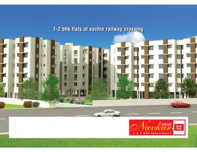 Image of 732 Sq.ft 2 BHK Apartment / Flat for sale in Aagam Navkar, Sachin, Surat for Rs. 1200000