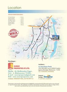 Image of 1420 Sq.ft 3 BHK Apartment / Flat for sale in Suravi Royal, Jharapada, Bhubaneswar for Rs. 9170000