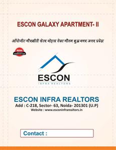 Image of 620 Sq.ft 1 BHK Apartment / Flat for sale in Escon Galaxy Apartment 2, Noida Extension, Greater Noida for Rs. 3500000