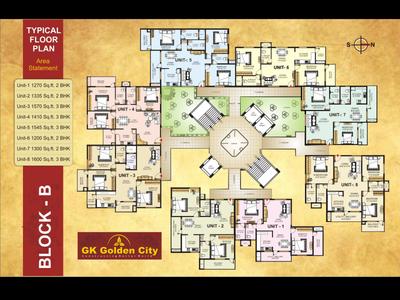 Image of 1500 Sq.ft 3 BHK Apartment / Flat for sale in GK Golden City by G K Shelters, Parappana Agrahara, Bengaluru for Rs. 12200000