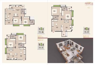Image of 1575 Sq.ft 3 BHK Apartment / Flat for sale in Himalaya and Mainland Pinnacle Block A To D, Tragad, Ahmedabad for Rs. 8500000