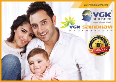 992 Sqft BHK Flat for sale in VGK Saindhavi Madambakkam