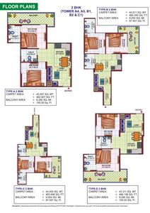 Image of 566 Sq.ft 2 BHK Apartment / Flat for sale in Vashisth Heights, Sector 87, Faridabad for Rs. 4500000