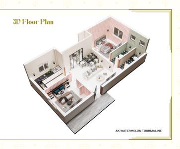 Image of 880 Sq.ft 2 BHK Apartment / Flat for sale in AK Watermelon Turnmaline, Pammal, Chennai for Rs. 6160000