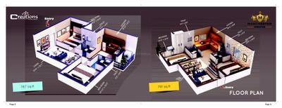 Image of 795 Sq.ft 2 BHK Apartment / Flat for sale in Creations Manchester, Chelliamma Nagar, Chennai for Rs. 6000000