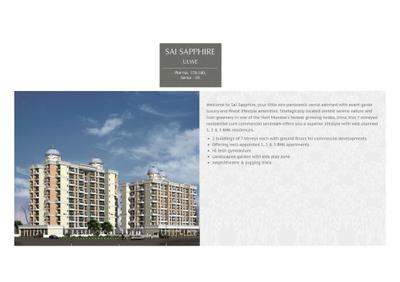 Image of 1885 Sq.ft 3 BHK Apartment / Flat for sale in Paradise Sai Sapphire, Ulwe, Navi Mumbai for Rs. 17500000