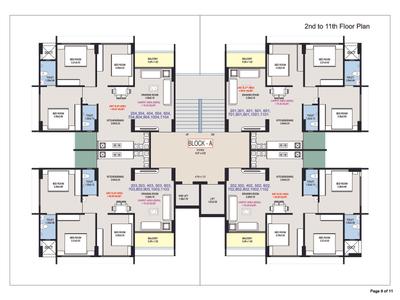 Image of 1100 Sq.ft 2 BHK Apartment / Flat for sale in Shree Ambica Elegance, Chiloda, Gandhinagar for Rs. 2800000