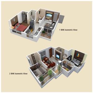 Image of 585 Sq.ft 1 BHK Apartment / Flat for sale in A P Shivdooti Residency, Ambivli, Thane for Rs. 2600000